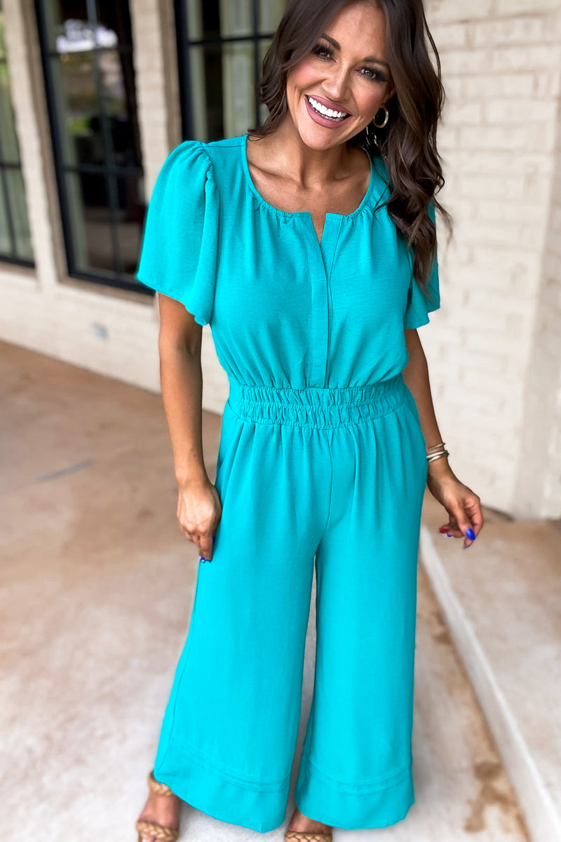 Dreaming Of You Emerald Jumpsuit