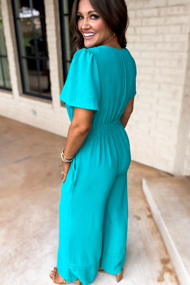 Dreaming Of You Emerald Jumpsuit