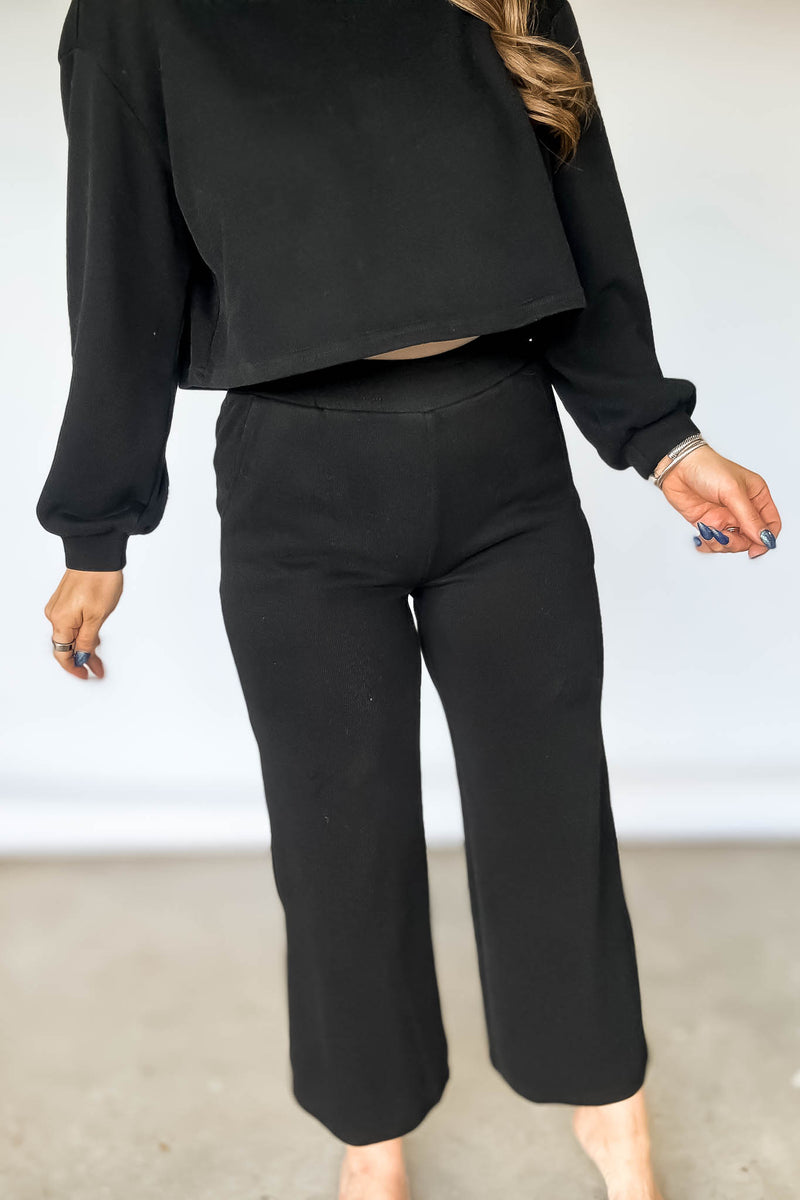 Relaxation Black Wide Leg Pants