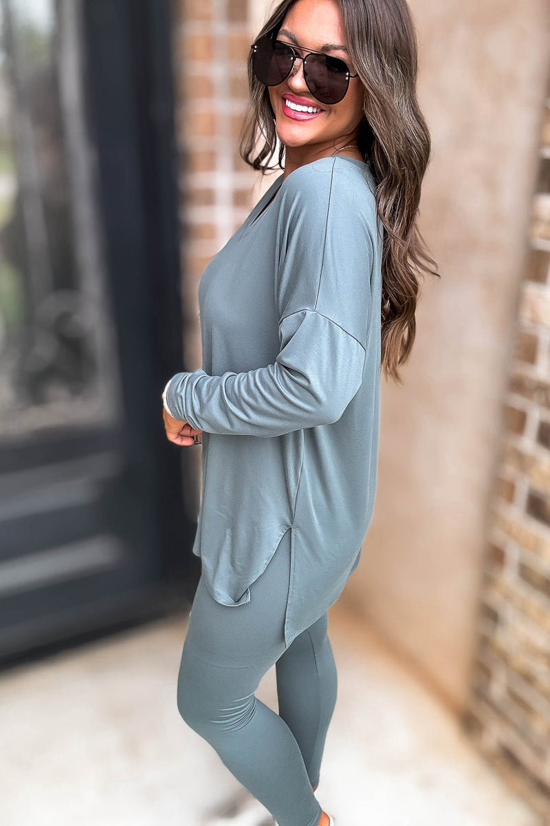 Thief Of My Heart Ash Jade Two Piece Set