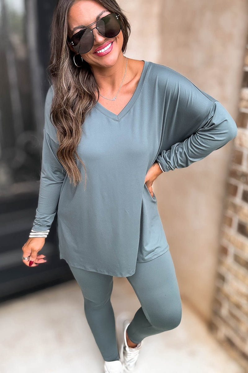Thief Of My Heart Ash Jade Two Piece Set