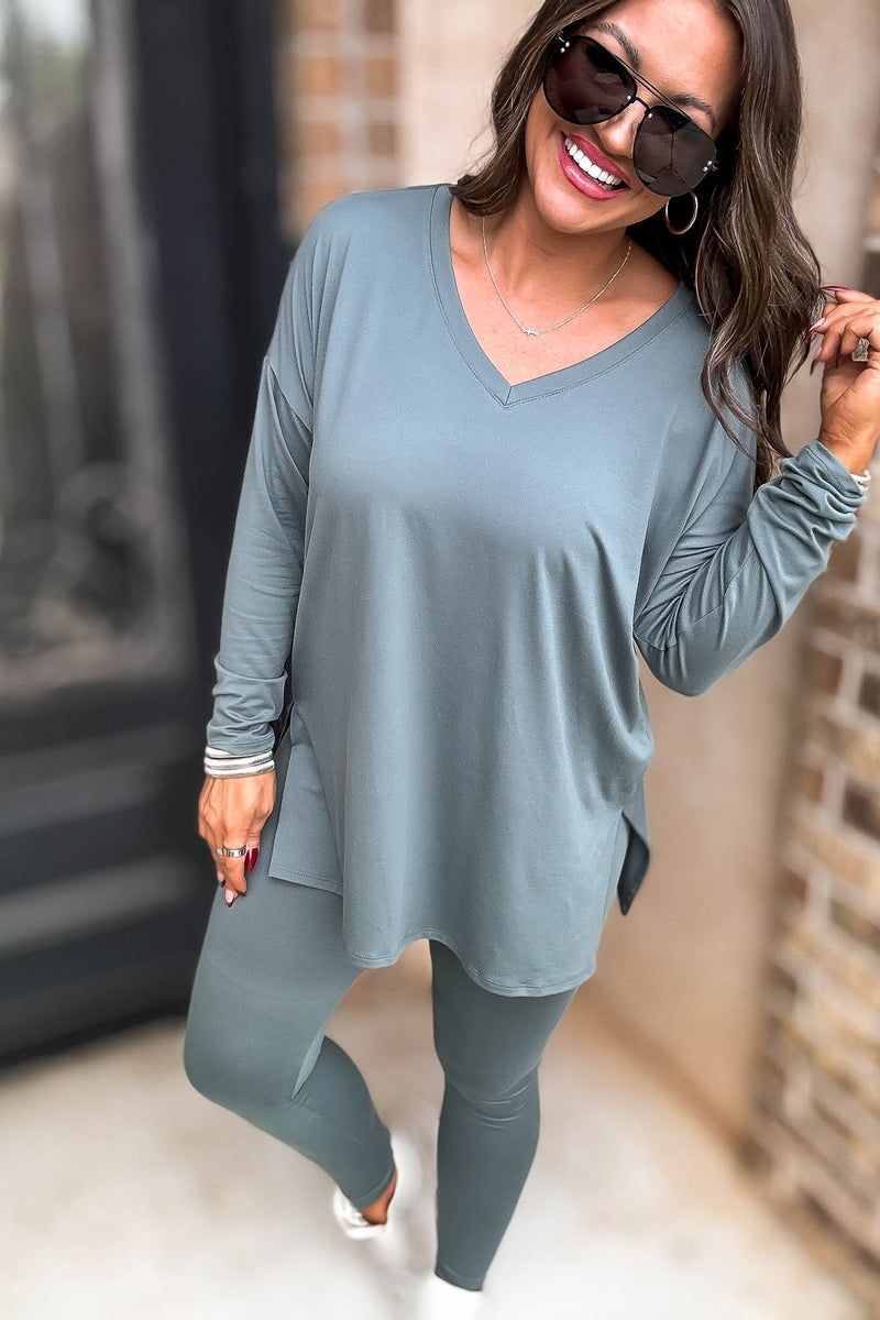 Thief Of My Heart Ash Jade Two Piece Set