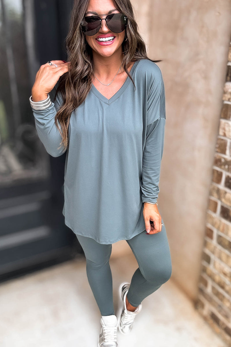 Thief Of My Heart Ash Jade Two Piece Set