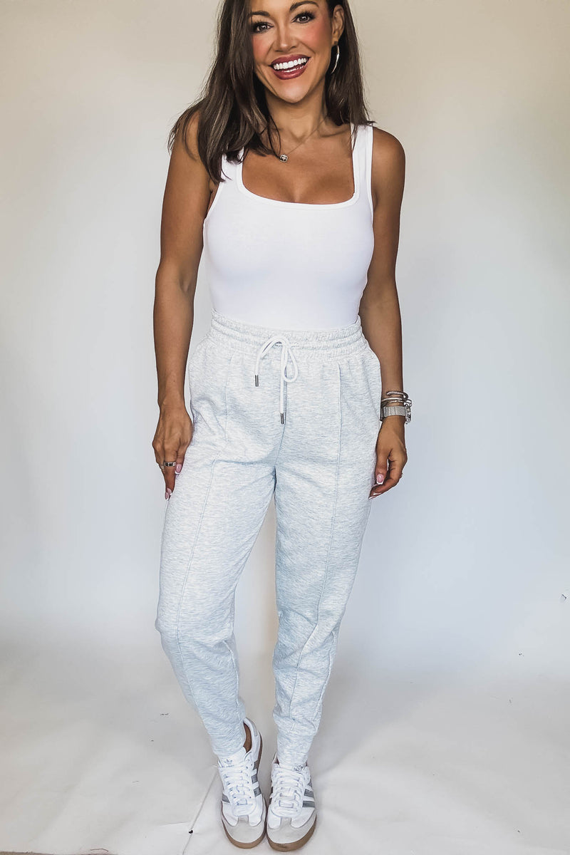 Cotton Square Neck White Tank