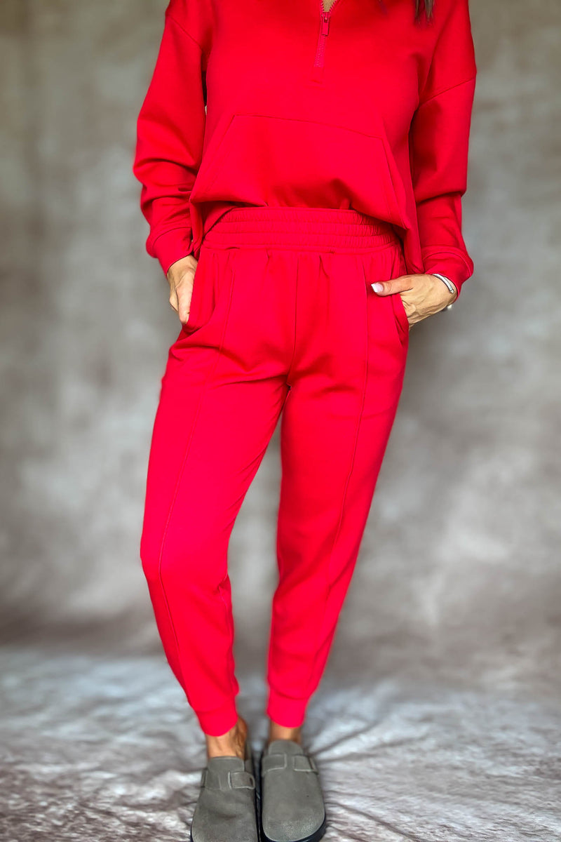 Easy Does It Ruby Scuba Jogger Pants