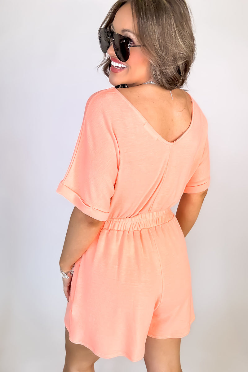 KiKi Neon Orange Romper