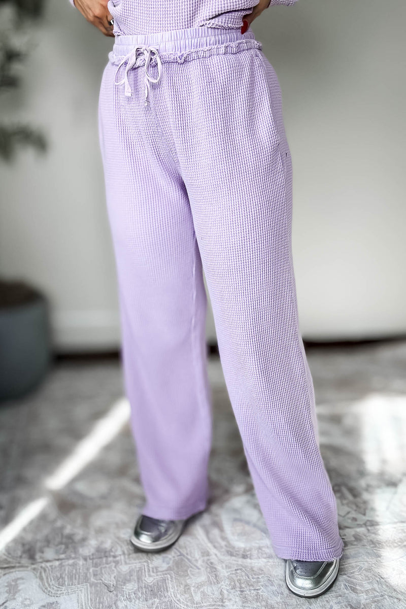 Distressed Lavender Mineral-Washed Pants