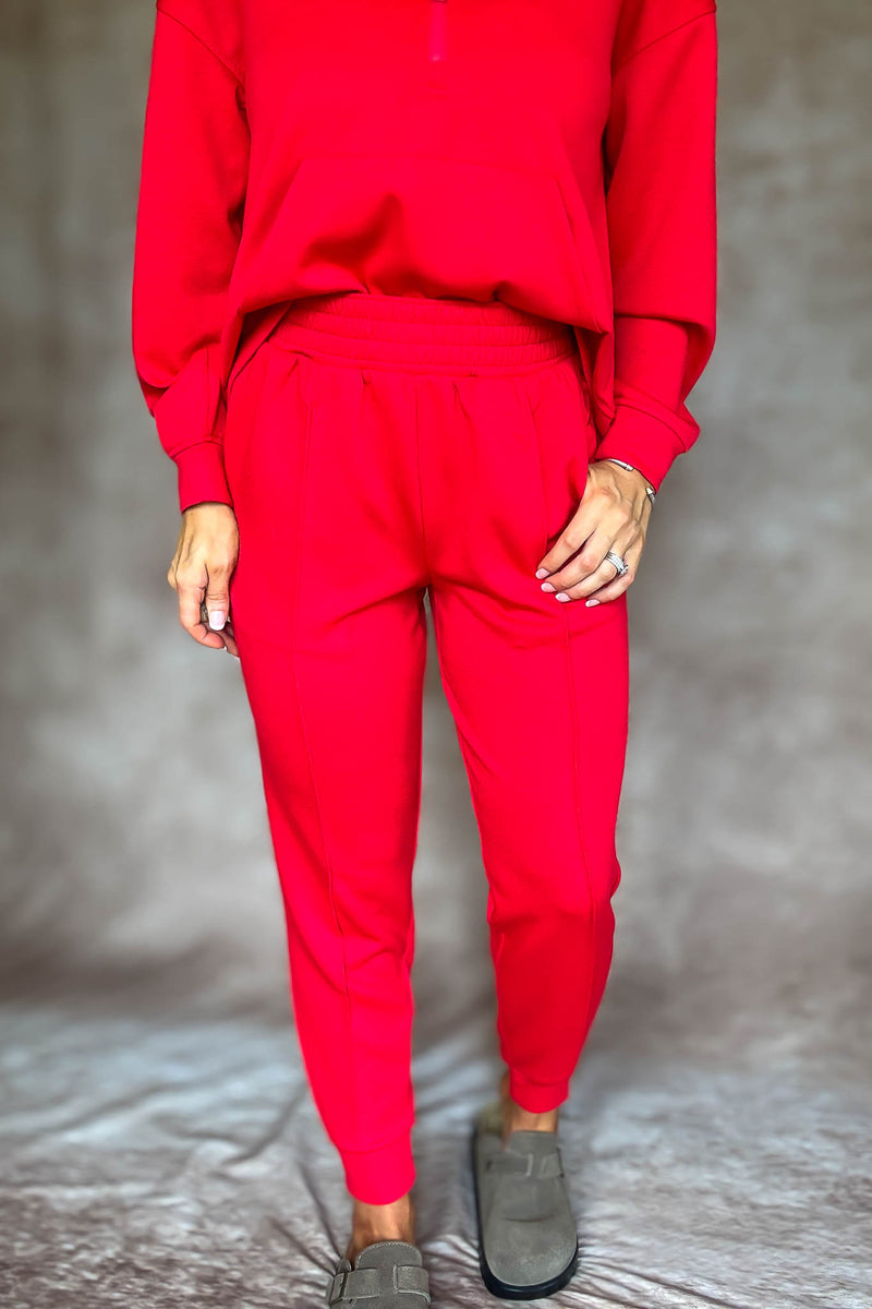 Easy Does It Ruby Scuba Jogger Pants