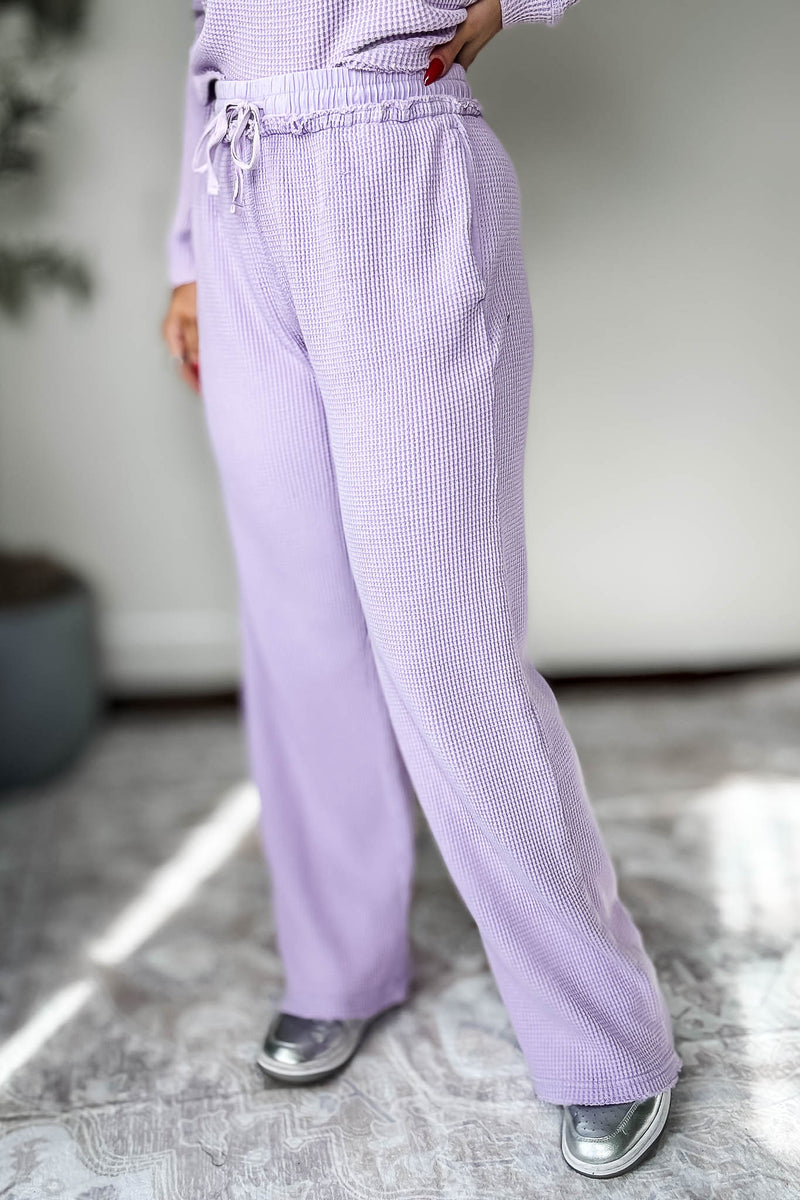 Distressed Lavender Mineral-Washed Pants