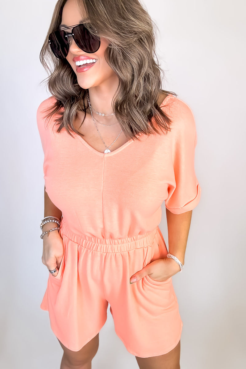 KiKi Neon Orange Romper