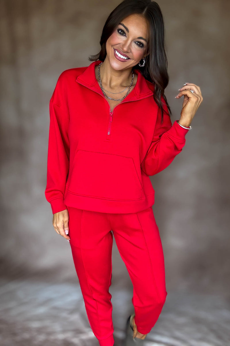 Easy Does It Ruby Scuba Jogger Pants