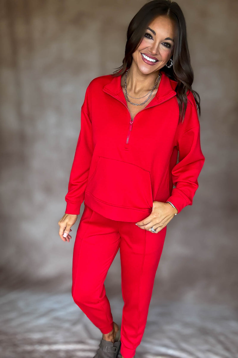 Easy Does It Ruby Scuba Jogger Pants