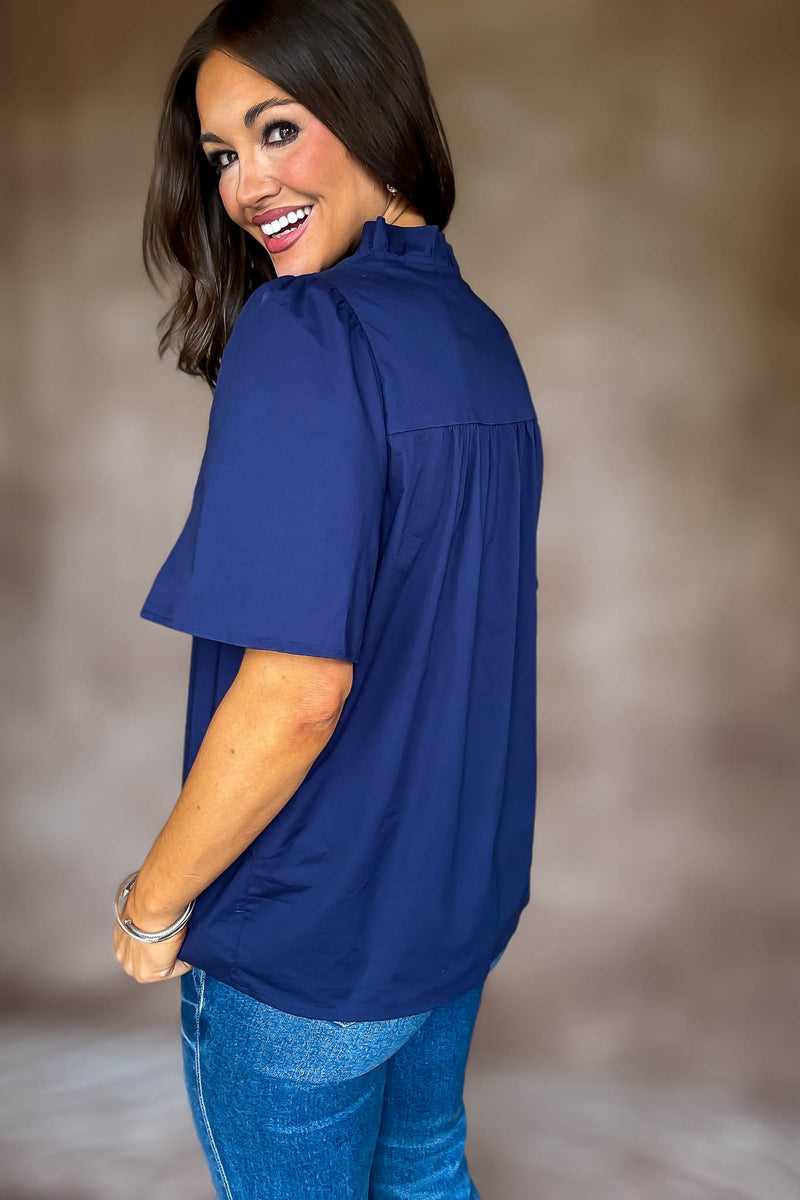 On Your Mind Navy Top
