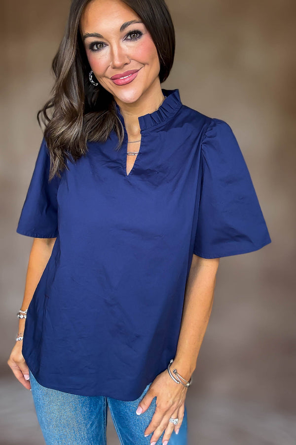 On Your Mind Navy Top