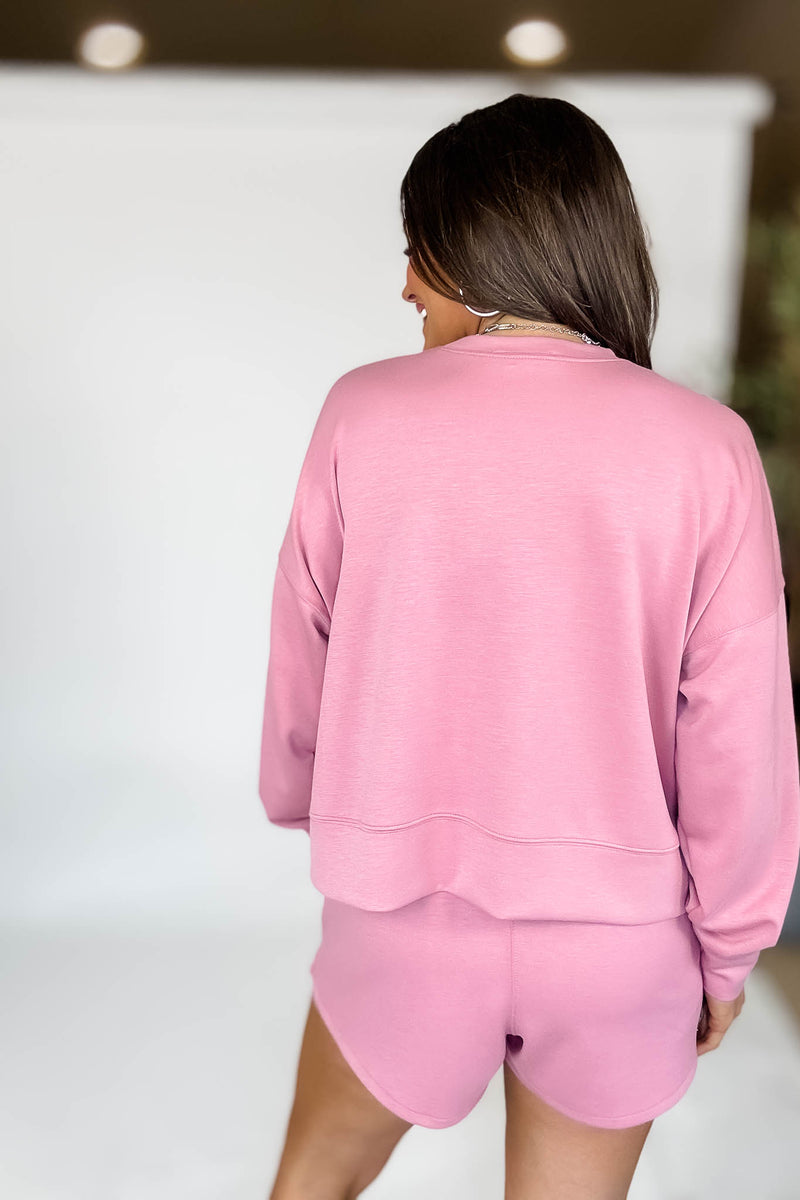 Scuba Light Rose Long Sleeve Sweatshirt
