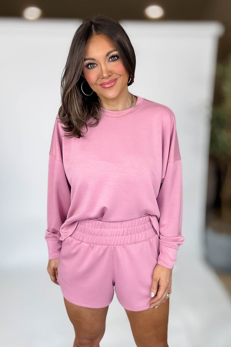 Scuba Light Rose Long Sleeve Sweatshirt