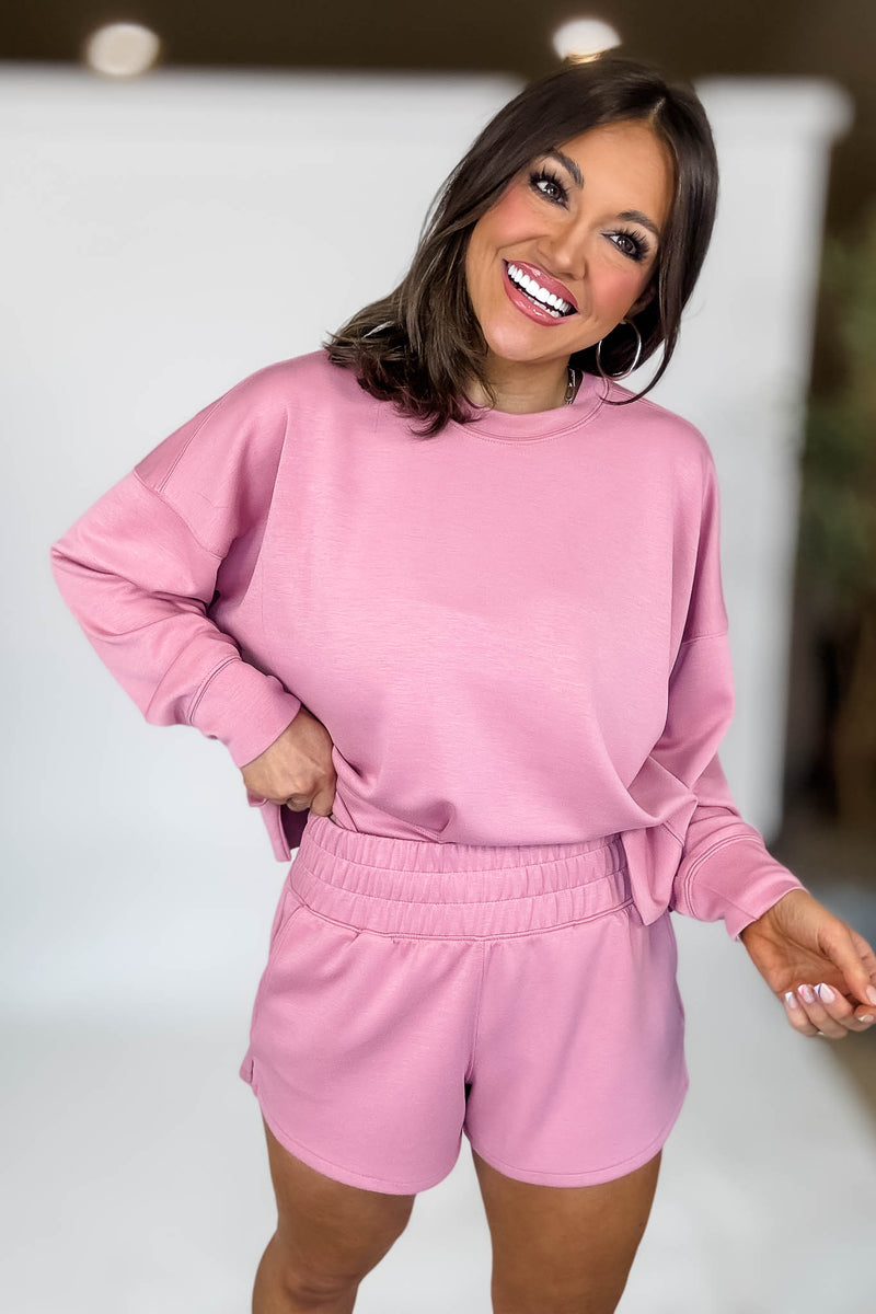 Scuba Light Rose Long Sleeve Sweatshirt