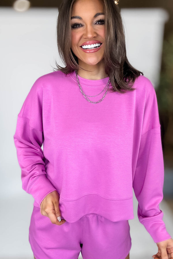 Scuba Bright Mauve Long Sleeve Sweatshirt