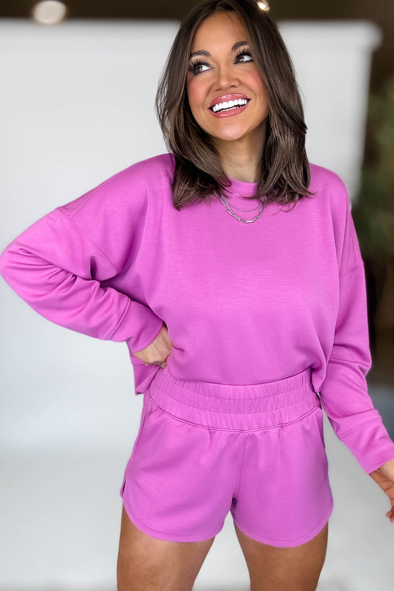 Scuba Bright Mauve Long Sleeve Sweatshirt