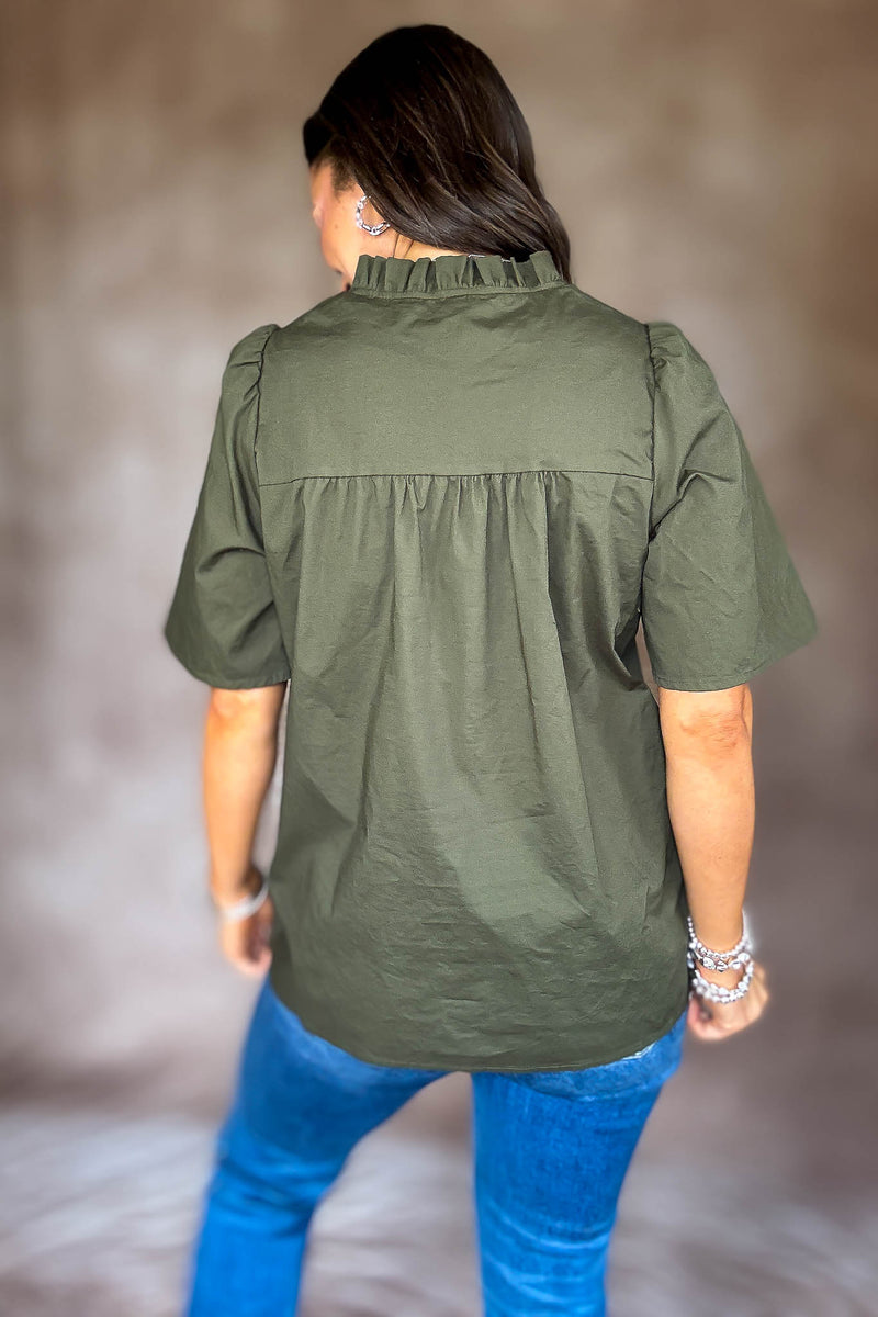 On Your Mind Olive Top