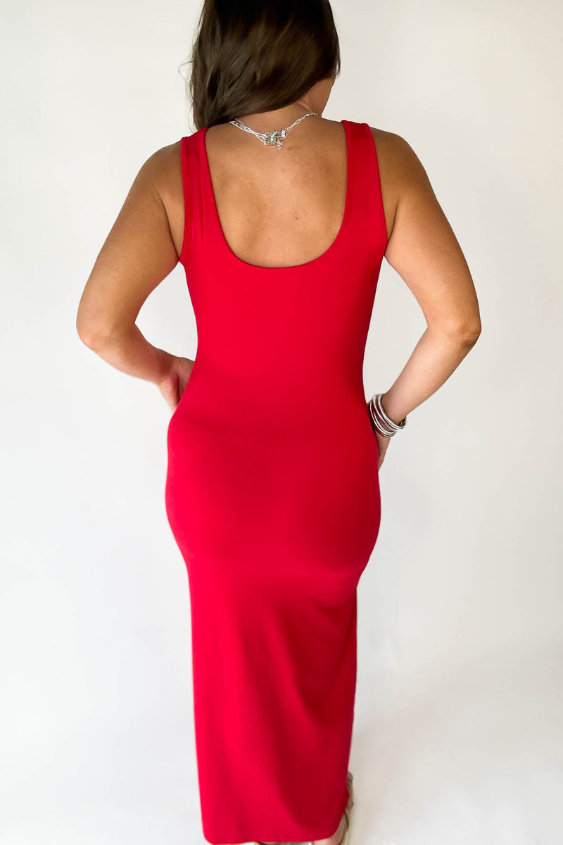 Seamless Ruby Brushed Scoop Neck Maxi Dress