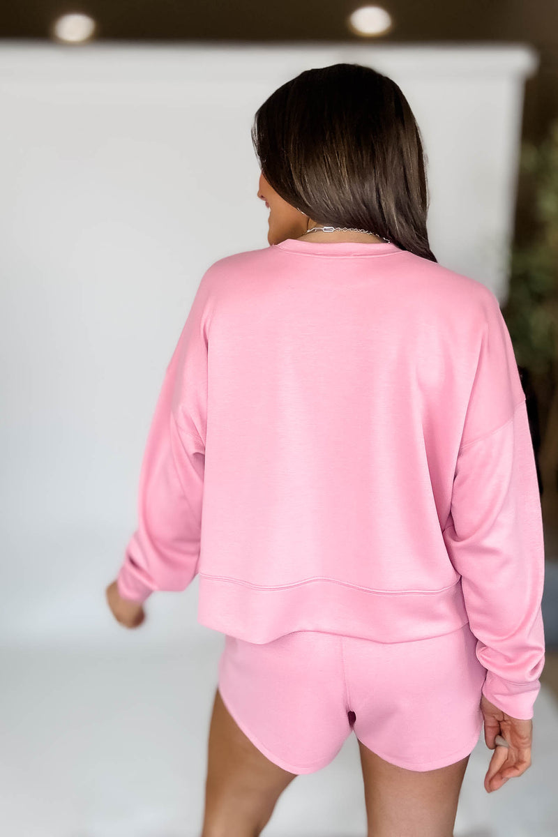 Scuba Dark Pink Long Sleeve Sweatshirt