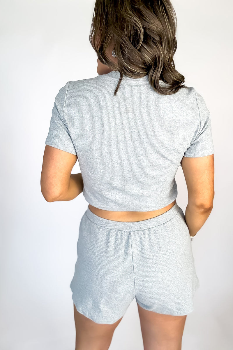 Just Relax Fit Heather Grey Top