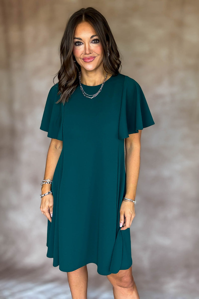 Took The Right Turn Huntergreen Dress