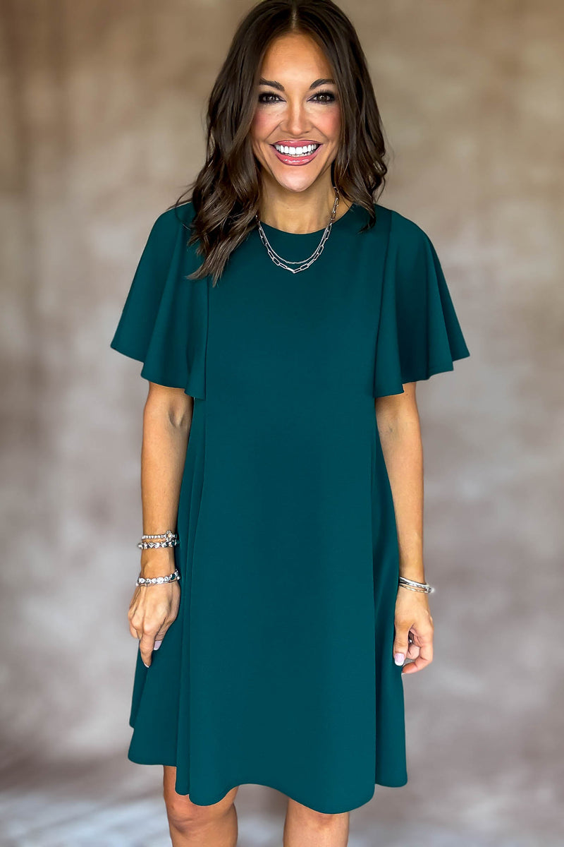 Took The Right Turn Huntergreen Dress