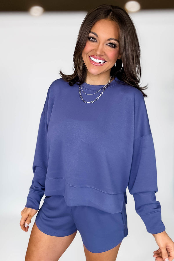 Scuba Blue Indigo Long Sleeve Sweatshirt
