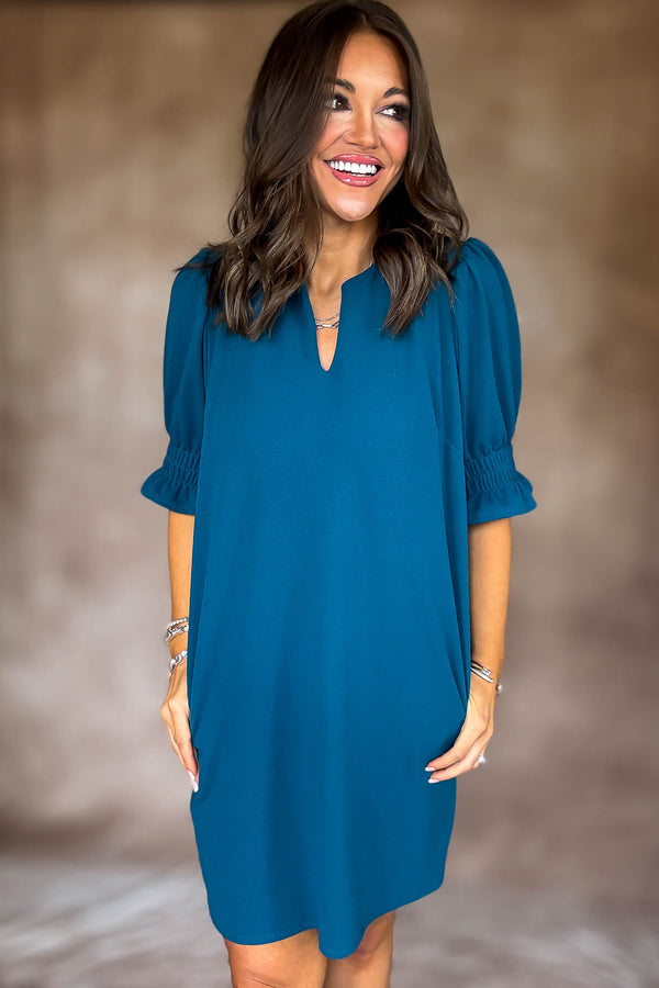 Something Good Teal Dress