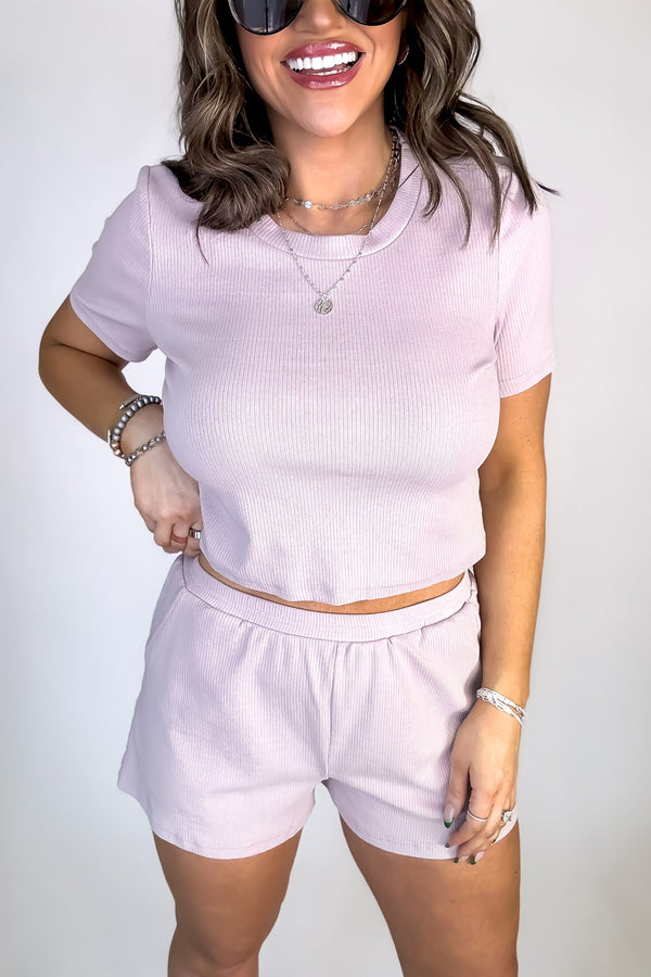 Just Relax Fit Mauve Shorts