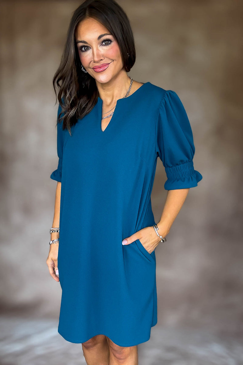 Something Good Teal Dress
