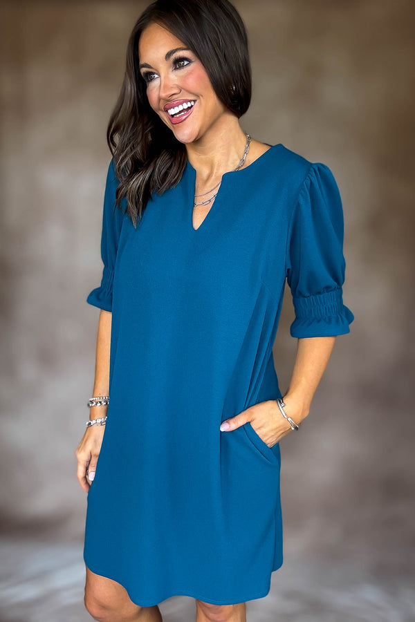 Something Good Teal Dress