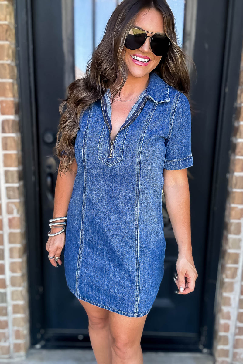 Denim Shift Dress