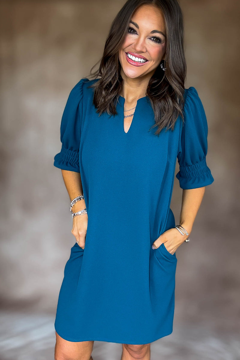 Something Good Teal Dress
