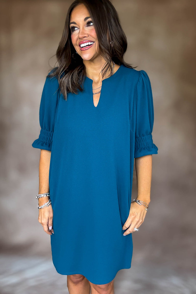 Something Good Teal Dress