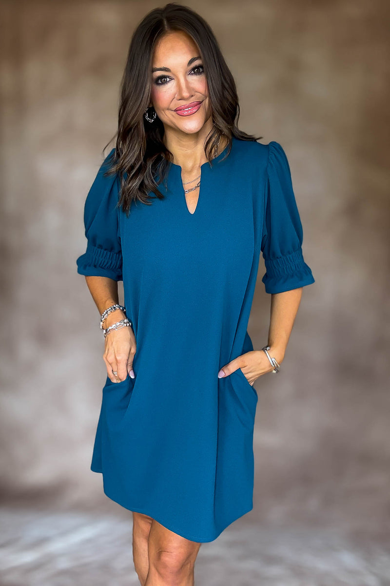 Something Good Teal Dress
