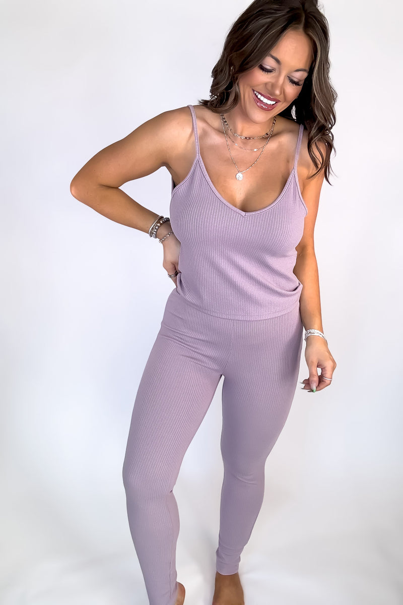 Taylor Spaghetti Strap Mauve Top