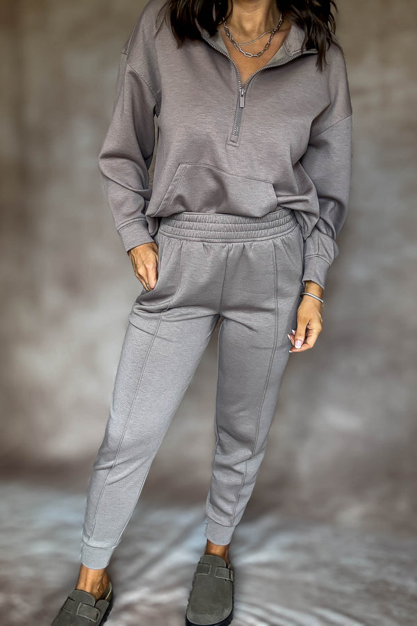 Easy Does It Cocoa Scuba Jogger Pants