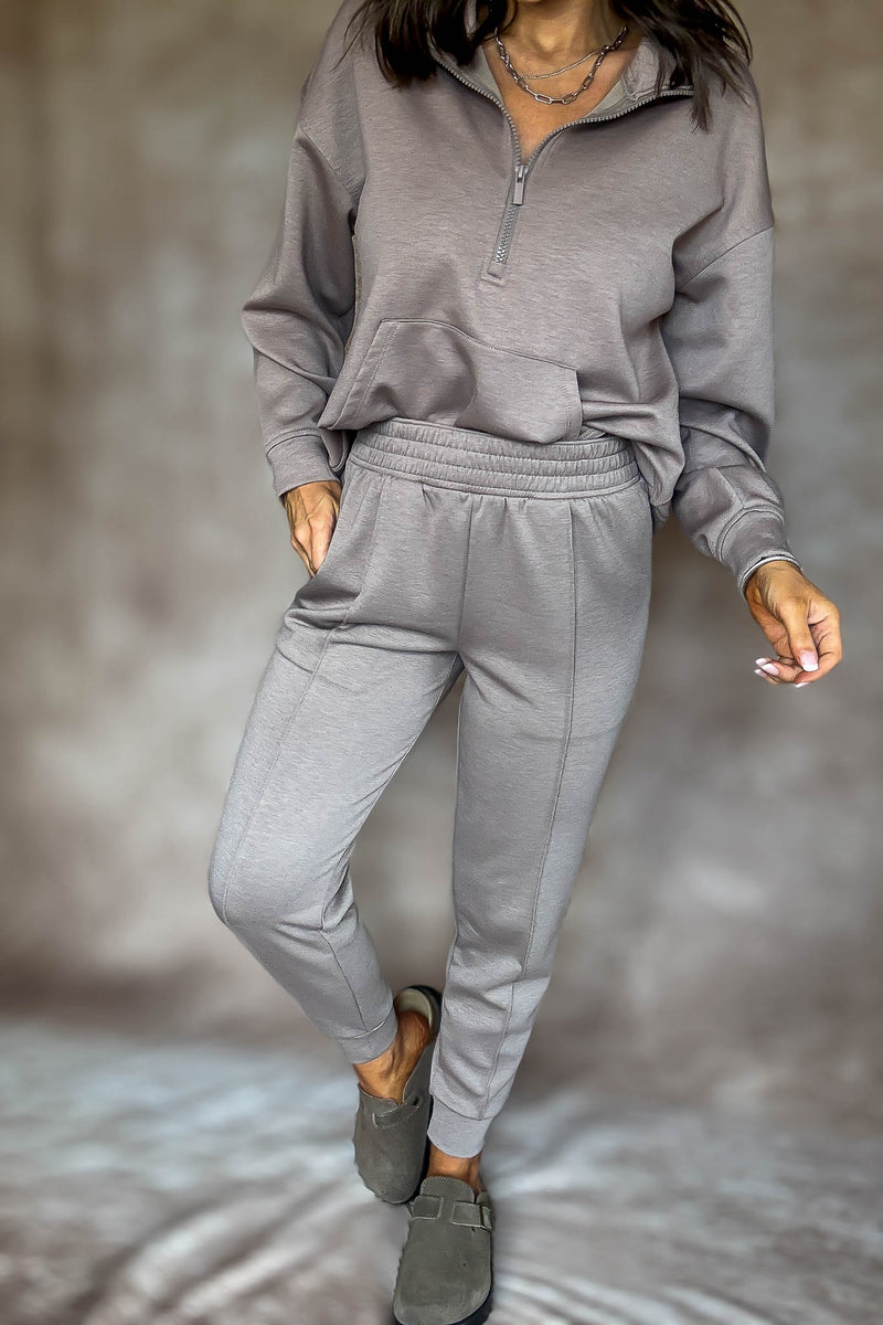 Easy Does It Cocoa Scuba Jogger Pants