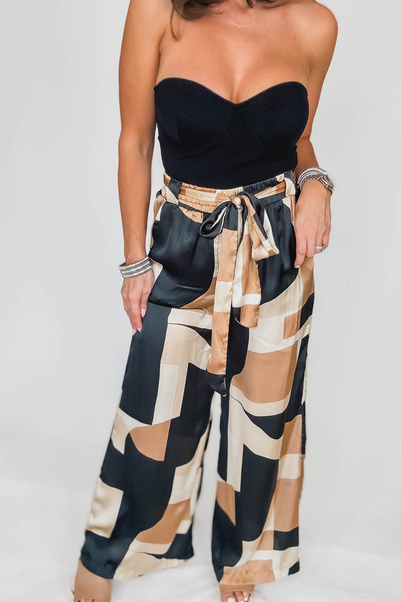 First Class Looped Belt Pants
