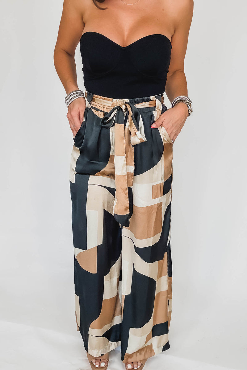 First Class Looped Belt Pants