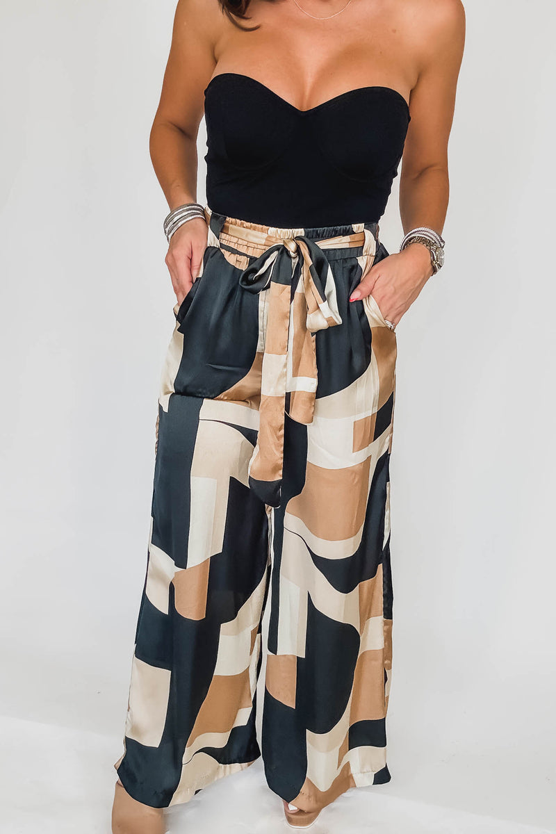First Class Looped Belt Pants