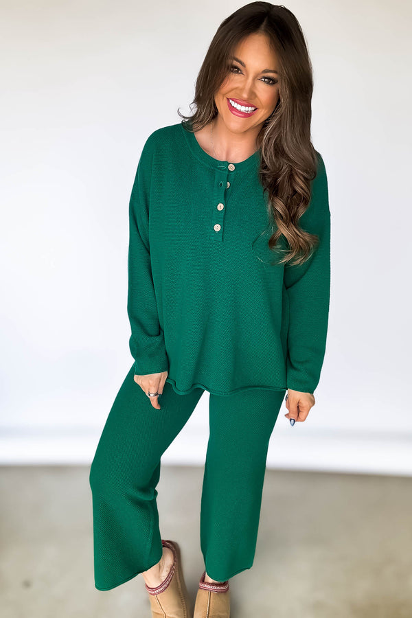 Green Henley Sweater