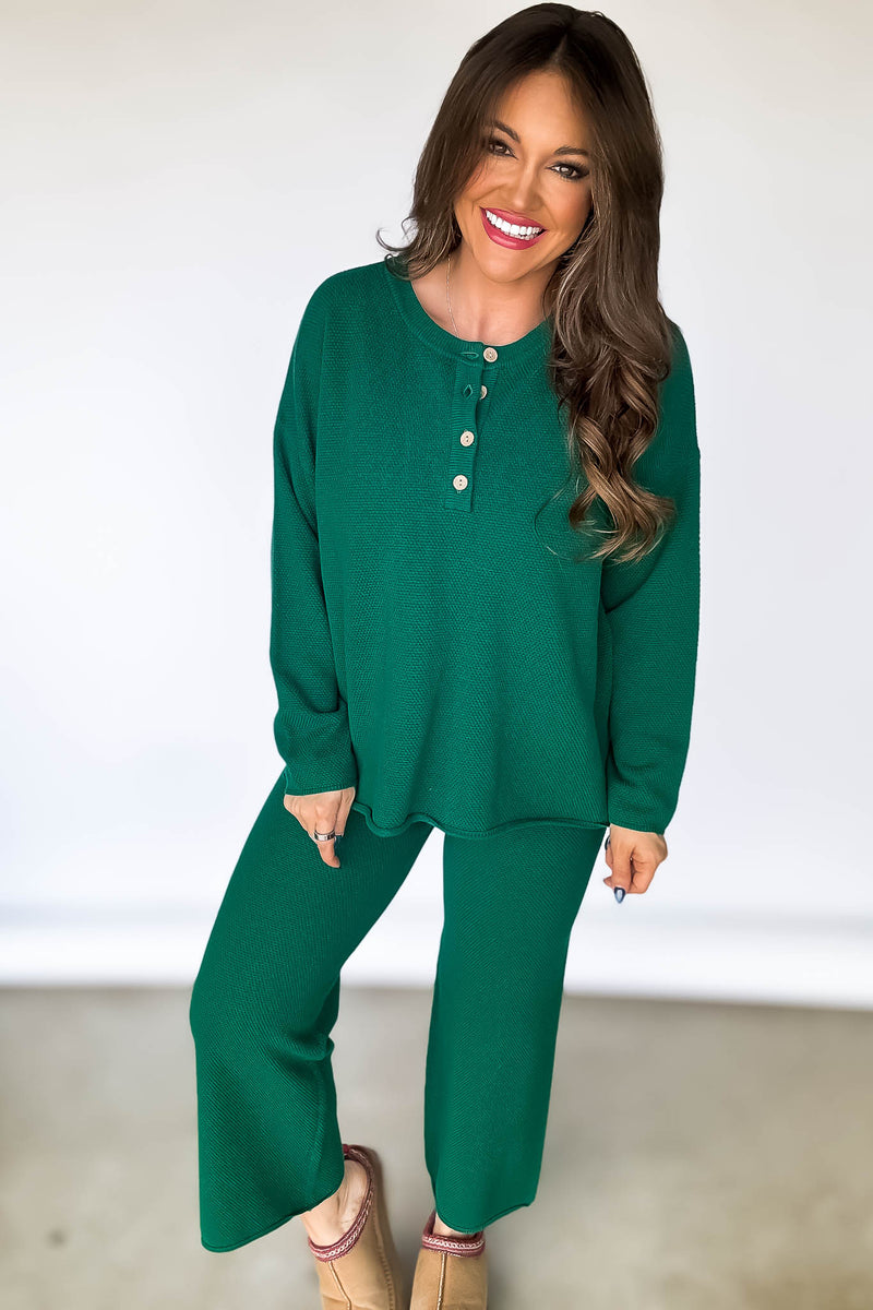Green Henley Sweater