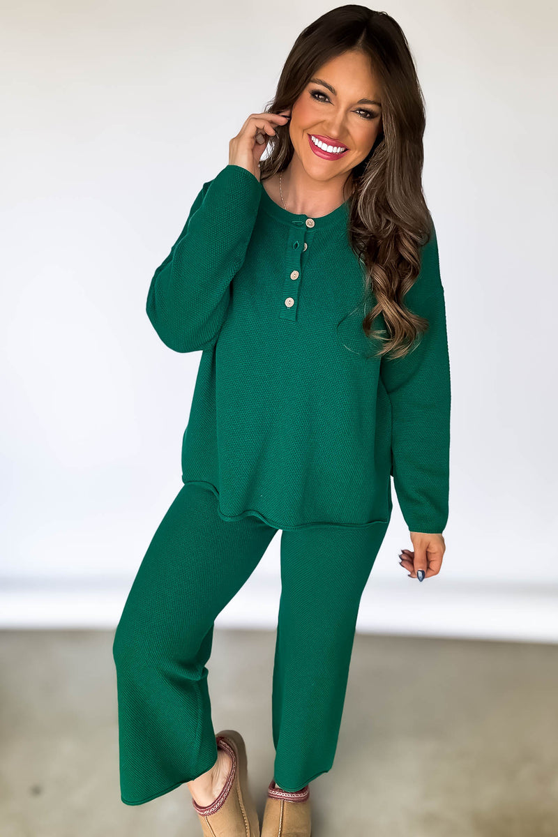 Green Henley Sweater