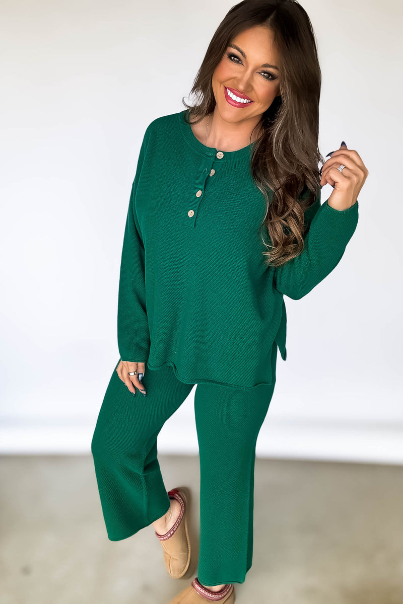 Green Henley Sweater