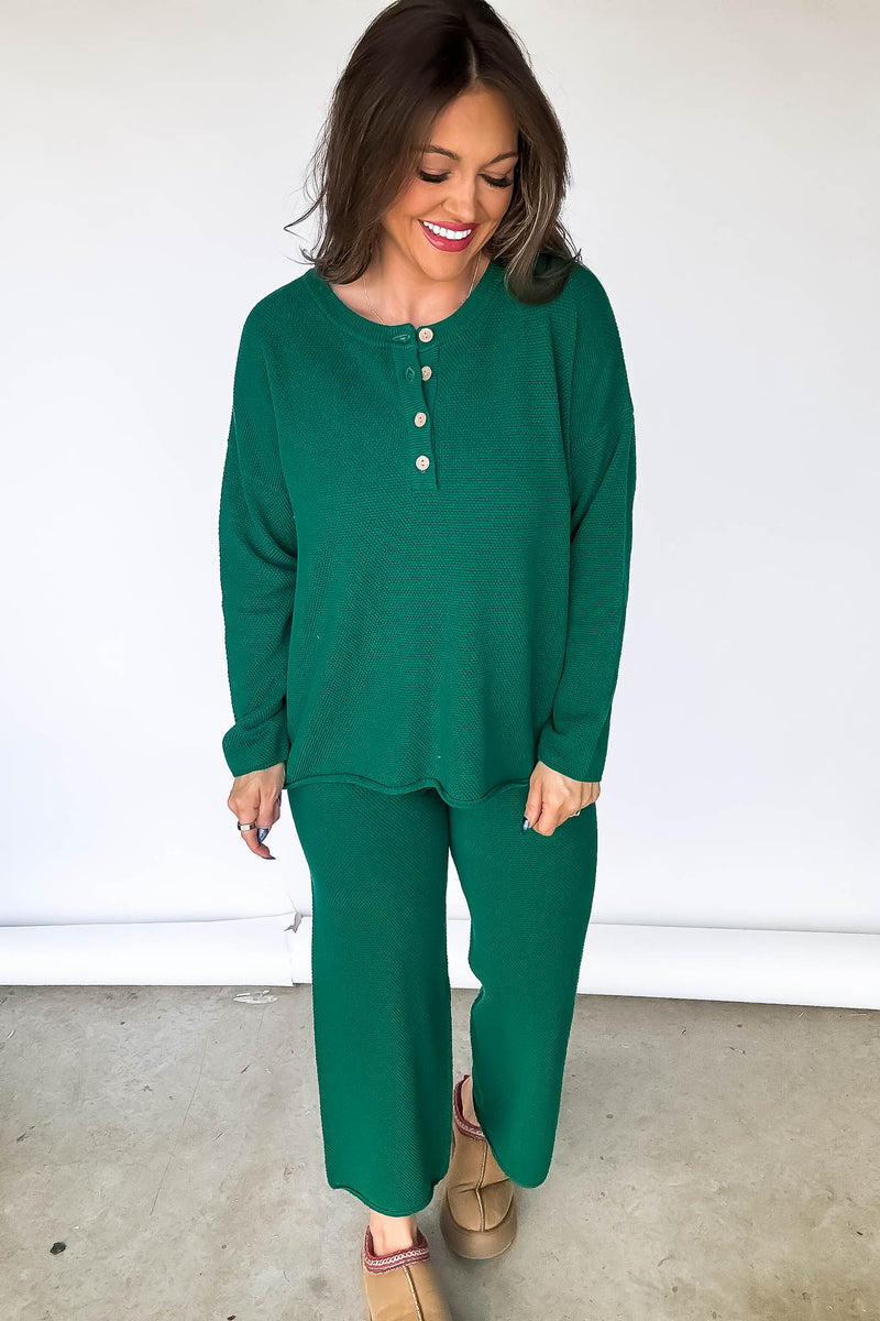 Green Henley Sweater