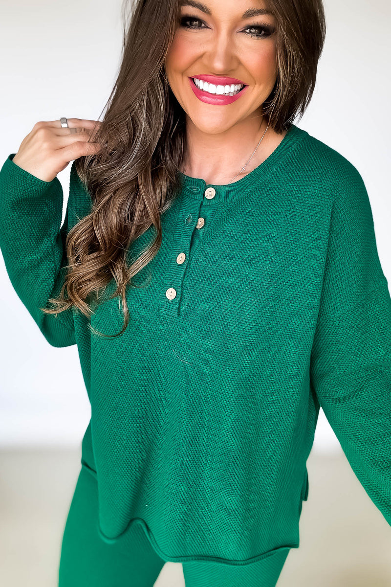Green Henley Sweater